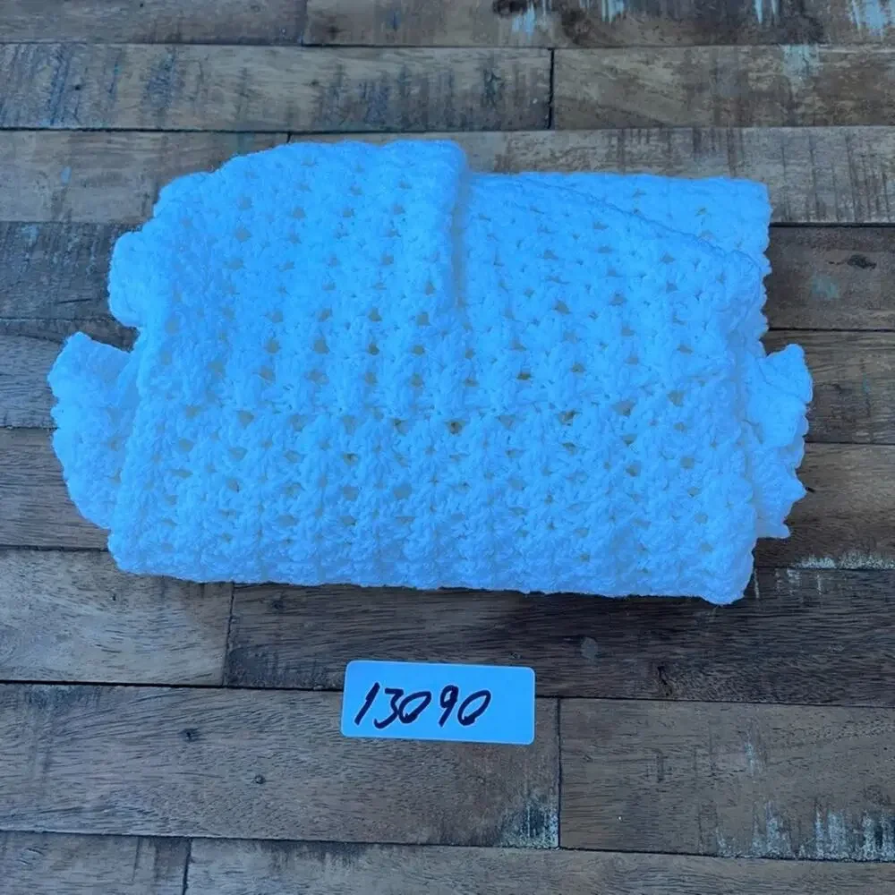 Handmade Crochet Hooded Shawl Cape Infant Toddler Unisex Adjustable Drawstring